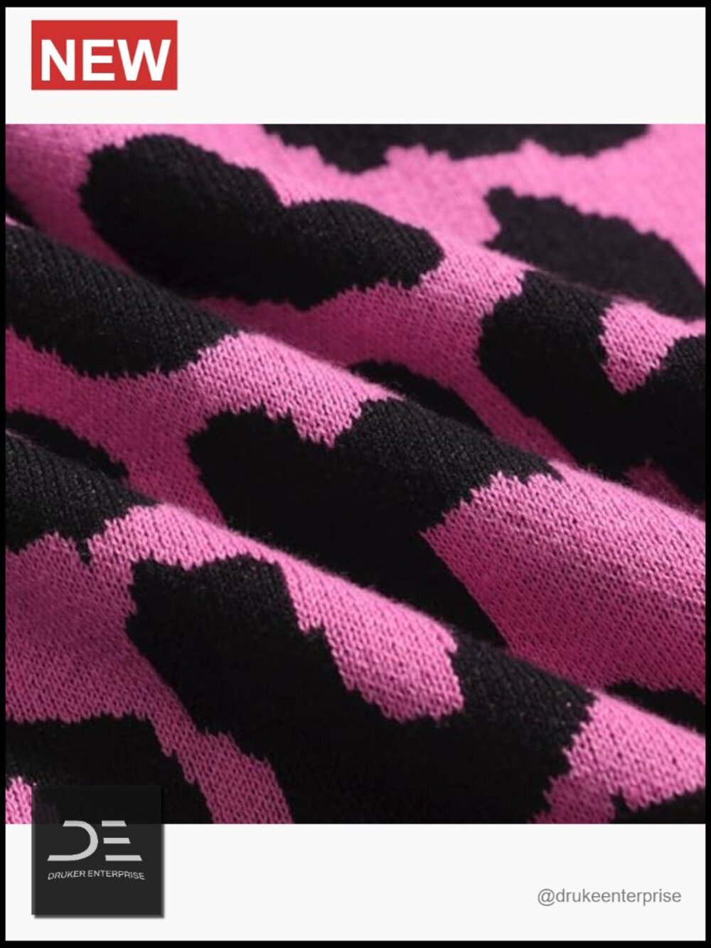 Women's Knitted Vest Skirt Sets 1960s Mod Style Leopard Tank Straight Skirt 2 - Picture 6 of 7